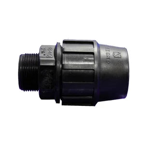 Raccord polyéthylène à compression  25 mm droit mal