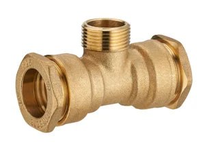 Té polyéthylène à compression 20  mm sortie mal