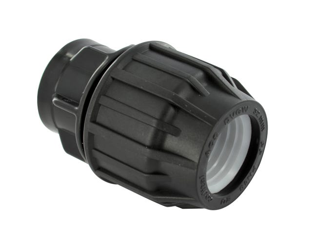Raccord polyéthylène à compression 20 mm droit femelle